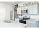Modern kitchen features stainless steel appliances and granite countertops at 375 Milton Dr, Covington, GA 30016