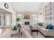 Cozy living room featuring a fireplace, neutral tones, and comfortable seating at 3042 Kalah Se Pl, Marietta, GA 30067