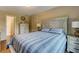 Comfortable bedroom with hardwood floors and a decorative dresser at 684 Old Cumming Rd, Sugar Hill, GA 30518