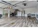 Well-organized garage featuring ample storage, stylish flooring, and a functional layout at 684 Old Cumming Rd, Sugar Hill, GA 30518