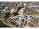 Expansive aerial view showcasing the building's layout, surrounding golf course, and landscaping at 39 Telfair Ct, Acworth, GA 30101