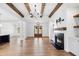 Bright and airy living room with hardwood floors and a fireplace, perfect for entertaining at 39 Telfair Ct, Acworth, GA 30101