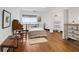 This well-lit bedroom features gleaming hardwood floors and white walls, creating a serene and inviting atmosphere at 1501 Clairmont Rd # 1027, Decatur, GA 30033