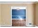 Dining room showcasing rich blue walls and natural lighting at 3911 Ivy Ne Rd, Atlanta, GA 30342