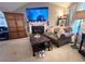 Comfortable living room with fireplace, TV and sofa for relaxing and entertaining at 884 Poole Bridge Rd, Hiram, GA 30141