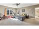 Bedroom with a double window, fitness equipment and neutral colors at 12867 Etris Walk, Roswell, GA 30075