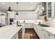 Modern kitchen with white cabinets, granite countertops, and stainless steel appliances at 12867 Etris Walk, Roswell, GA 30075