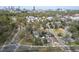 Stunning aerial view of the neighborhood and the city skyline in the distance at 592 Moreland Ne Ave, Atlanta, GA 30307