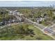 Scenic aerial view of the residential area with tree-lined streets and city skyline in the background at 592 Moreland Ne Ave, Atlanta, GA 30307