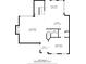 First floorplan featuring living room, kitchen, sitting room, dining area, bath and foyer with dimensions at 237 Elmbrook Ln, Canton, GA 30114