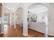 Inviting living room featuring hardwood floors and a cozy fireplace at 237 Elmbrook Ln, Canton, GA 30114