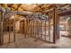 Spacious unfinished basement with exposed framework, providing ample opportunity for a custom design and build-out at 5080 Riverlake Dr, Peachtree Corners, GA 30097