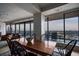 The dining area showcases expansive windows with views of the cityscape at 3344 Peachtree Ne Rd # 3305, Atlanta, GA 30326