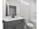 Bathroom with gray vanity, new sink, and tile floors at 1991 Hollywood Nw Rd # 14, Atlanta, GA 30318