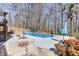 An inviting swimming pool area, complete with landscaping, and a wooden deck at 2011 Two Springs Way, Lawrenceville, GA 30043