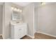 Bathroom with vanity and shower featuring tile flooring at 248 N Lake Dr, Jonesboro, GA 30236