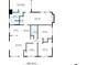 Detailed floor plan showcasing the layout with measurements of the bedrooms, kitchen, and living spaces at 248 N Lake Dr, Jonesboro, GA 30236