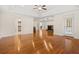 Bright bedroom with hardwood floors, tray ceiling and a fireplace at 2146 Greensward Ne Dr, Atlanta, GA 30345