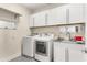 Well-equipped laundry room with modern washer, dryer, and ample storage cabinets at 2146 Greensward Ne Dr, Atlanta, GA 30345