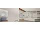 Open-concept floor plan featuring a living area connected to a kitchen with neutral cabinets at 130 Valley Rd, Stockbridge, GA 30281