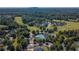 An aerial view of a neighborhood, golf course, and pool at 6525 Oak Highlands Ct, Cumming, GA 30041
