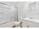 Bathroom featuring a shower-tub combination and a white vanity at 6800 Bells Landing Way, Rex, GA 30273