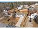 Aerial shot of a single-Gathering home showcasing its inviting curb appeal and surrounding neighborhood at 6800 Bells Landing Way, Rex, GA 30273