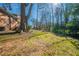 Home's lush backyard features a large green lawn and mature trees at 4023 Snapfinger Way, Decatur, GA 30035