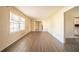 Bright living room with wood-look flooring and natural light, ready for your personal touch at 4023 Snapfinger Way, Decatur, GA 30035