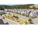 Aerial view of the neighborhood with sidewalks and manicured lawns at 1937 Quarry Park Nw Pl, Atlanta, GA 30318