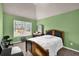 Cozy bedroom with a bright window, complemented by earth-tone accents and comfortable furniture at 2040 Browning Bend Ct, Dacula, GA 30019