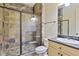 The bathroom has a large shower with unique tile, a modern vanity, and a stylish mirror at 8 Honour Nw Ave # 6, Atlanta, GA 30305