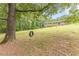 Spacious backyard with a tire swing hanging from a mature tree, perfect for outdoor fun and relaxation at 5255 Post Rd, Winston, GA 30187