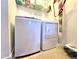 Bright laundry room features a modern, front-loading washer and dryer set for efficient chore management at 3465 Jones Ferry Ln, Alpharetta, GA 30022
