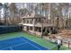 Well-maintained tennis court and covered pavilion for recreation and relaxation within the community at 4411 Windsor Oaks Cir, Marietta, GA 30066