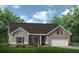 Inviting one-story home with a brick and vinyl exterior, complemented by a well-manicured lawn and landscaping at 145 Silver Leaf Trce, Douglasville, GA 30134