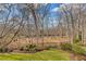 Expansive backyard featuring lush greenery, mature trees, and a tranquil pond at 3977 Sweet Bottom Dr, Duluth, GA 30096