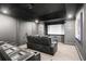 Home theater with comfortable seating, projector, and a large screen for movie nights at 165 Ansley Way, Roswell, GA 30075