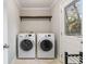 Bright laundry room features modern appliances, built-in shelving, and convenient exterior access at 3186 Quail Ct, Decatur, GA 30034