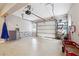 Garage with painted floor and lots of storage at 120 Pine Mist Cir, Alpharetta, GA 30022