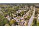 Aerial view of a residential neighborhood surrounded by mature trees at 1252 Highfield Dr, Lawrenceville, GA 30043