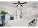 Bright bedroom featuring decorative wall trim, and hardwood floors at 1252 Highfield Dr, Lawrenceville, GA 30043