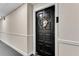 A condo entryway with a decorated black door at 3655 Habersham Ne Rd # B148, Atlanta, GA 30305