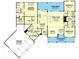 Detailed floor plan showcasing the home's layout, including the kitchen, bedrooms, living areas, and a convenient two-car garage at 221 Valley Ridge Dr, Carrollton, GA 30116