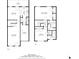 Layout of a floor plan of both floors with dimensions for multiple rooms and living spaces at 820 Ash St, Canton, GA 30114