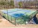 Outdoor tennis courts with pristine nets and shaded seating for spectators at 820 Ash St, Canton, GA 30114