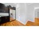 View of kitchen with stainless steel refrigerator and granite countertops at 1903 Anjaco Nw Rd # 3, Atlanta, GA 30309