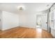 Spacious bedroom with hardwood floors leading to en-suite bathroom at 3215 Belford Dr, Marietta, GA 30066