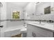 Bathroom featuring a tub shower combo, subway tile, and modern fixtures at 10 Claire Se Dr, Atlanta, GA 30315