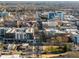 Aerial view of the neighborhood, with several buildings and streets at 449 Clairemont Ave # E1, Decatur, GA 30030